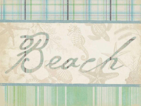 Beach Black Ornate Wood Framed Art Print with Double Matting by Grey, Jace