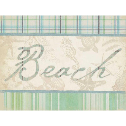 Beach Black Modern Wood Framed Art Print with Double Matting by Grey, Jace