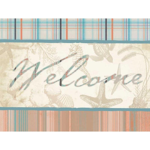 Welcome 2 Black Modern Wood Framed Art Print with Double Matting by Grey, Jace