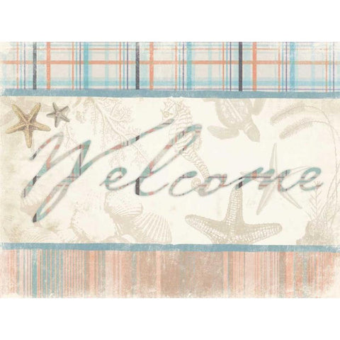 Welcome 3 Gold Ornate Wood Framed Art Print with Double Matting by Grey, Jace