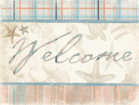 Welcome 3 Black Ornate Wood Framed Art Print with Double Matting by Grey, Jace