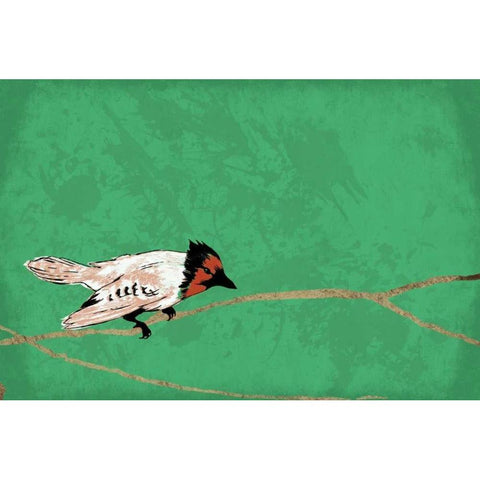 Birds B Black Modern Wood Framed Art Print by Grey, Jace