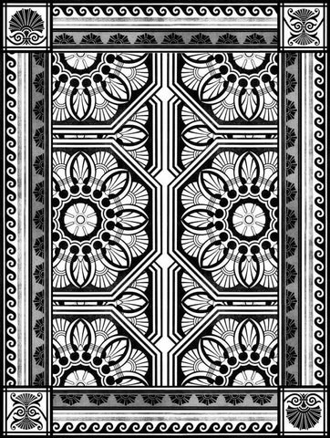 Patterns D Black Ornate Wood Framed Art Print with Double Matting by Grey, Jace