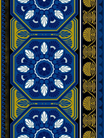 Patterns J3 Black Ornate Wood Framed Art Print with Double Matting by Grey, Jace