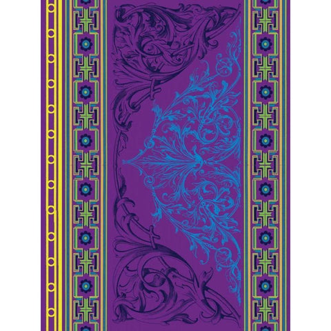 Patterns M Gold Ornate Wood Framed Art Print with Double Matting by Grey, Jace