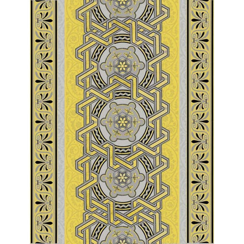 Patterns R3 Gold Ornate Wood Framed Art Print with Double Matting by Grey, Jace