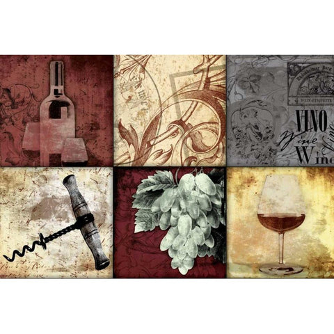 Wine Patch 2 White Modern Wood Framed Art Print by Grey, Jace