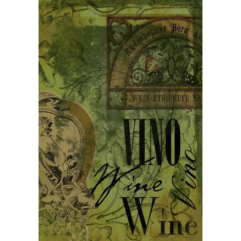 Vino White Modern Wood Framed Art Print by Grey, Jace