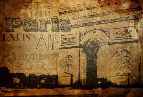 Paris K Black Ornate Wood Framed Art Print with Double Matting by Grey, Jace
