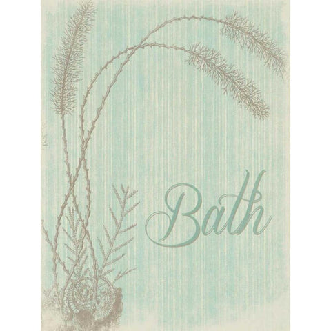 Bath Black Modern Wood Framed Art Print with Double Matting by Grey, Jace