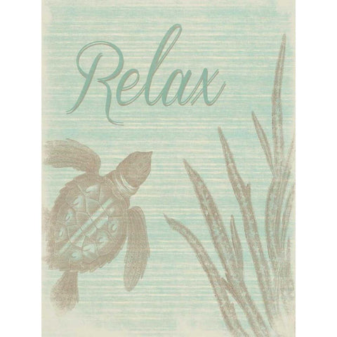 Relax Gold Ornate Wood Framed Art Print with Double Matting by Grey, Jace