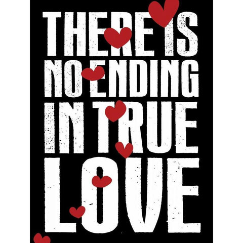 No Ending F Black Modern Wood Framed Art Print with Double Matting by Grey, Jace