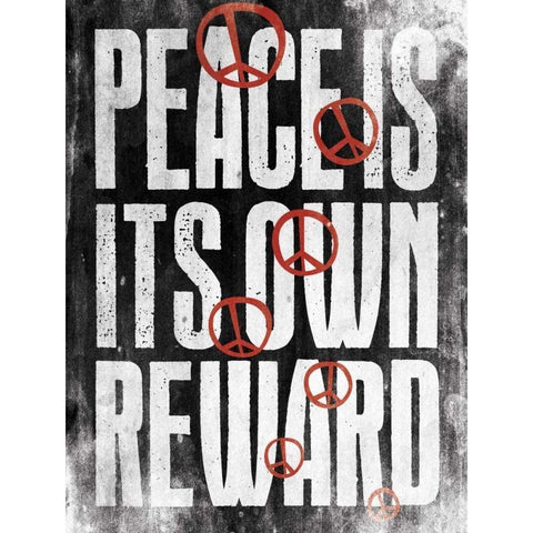 Peace G Black Modern Wood Framed Art Print by Grey, Jace