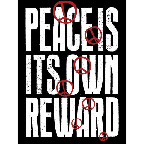 Peace H White Modern Wood Framed Art Print by Grey, Jace