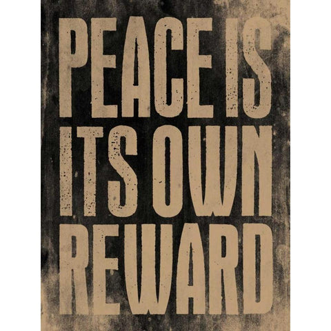 Peace J Black Modern Wood Framed Art Print with Double Matting by Grey, Jace