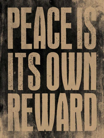 Peace J Black Ornate Wood Framed Art Print with Double Matting by Grey, Jace