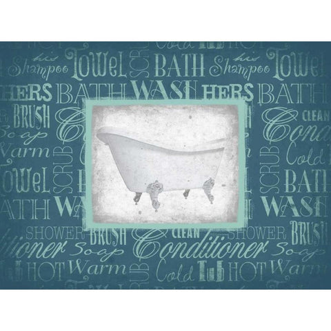 Tub White Modern Wood Framed Art Print by Grey, Jace