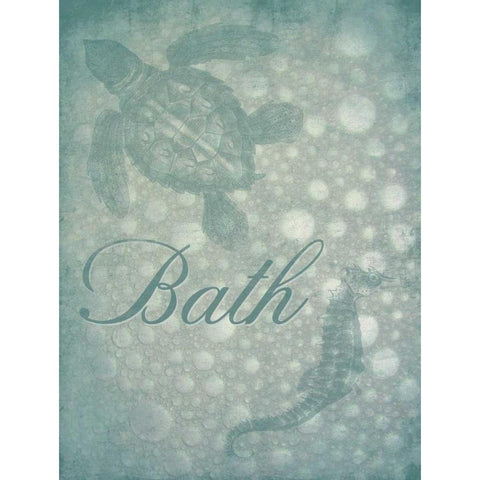 Sea Bath Black Modern Wood Framed Art Print with Double Matting by Grey, Jace