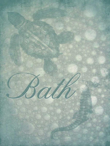 Sea Bath White Modern Wood Framed Art Print with Double Matting by Grey, Jace