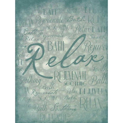 Relax Gold Ornate Wood Framed Art Print with Double Matting by Grey, Jace