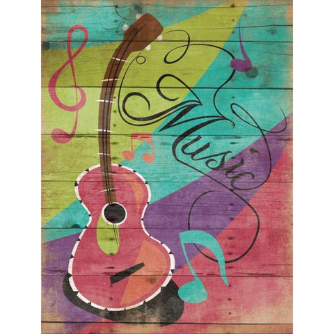 Music Black Modern Wood Framed Art Print with Double Matting by Grey, Jace