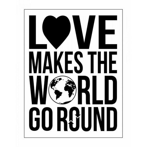 World Go Round 2 Black Modern Wood Framed Art Print with Double Matting by Grey, Jace