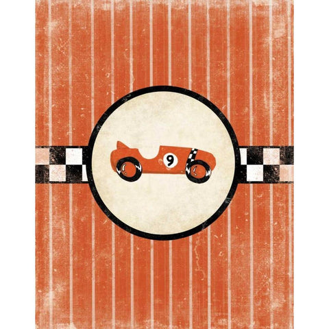 Race Car Nine Black Modern Wood Framed Art Print by Grey, Jace
