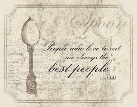 Spoon Quote Black Ornate Wood Framed Art Print with Double Matting by Grey, Jace