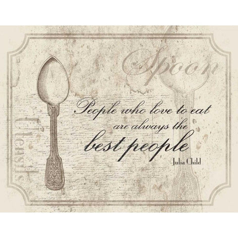 Spoon Quote Black Modern Wood Framed Art Print by Grey, Jace