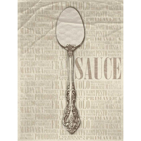 SAUCE Type White Modern Wood Framed Art Print by Grey, Jace