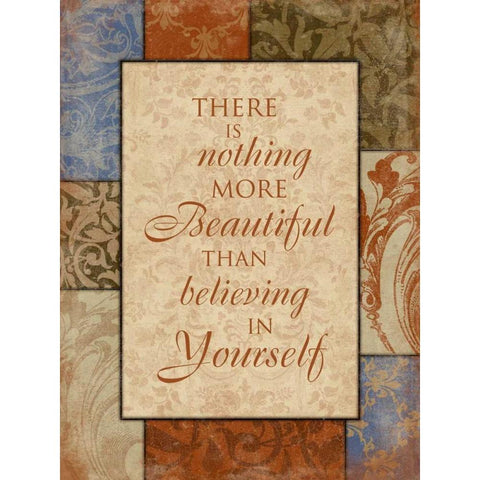 Believe In Yourself Black Modern Wood Framed Art Print with Double Matting by Grey, Jace