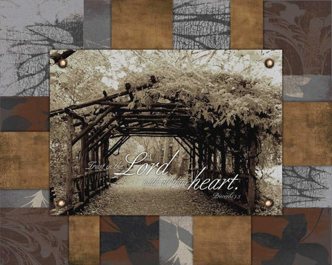 Trust the Lord Black Ornate Wood Framed Art Print with Double Matting by Grey, Jace