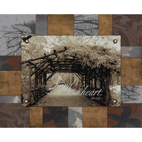 Trust the Lord Black Modern Wood Framed Art Print by Grey, Jace