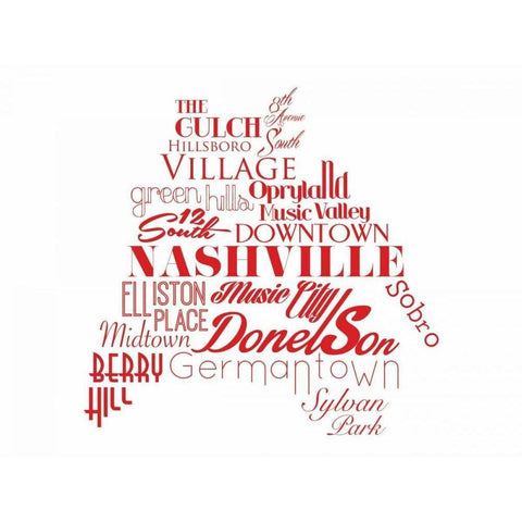 Nashville White Modern Wood Framed Art Print by Grey, Jace