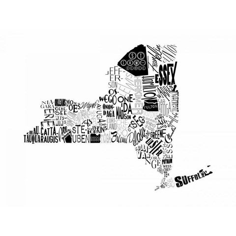 NY White Modern Wood Framed Art Print by Grey, Jace