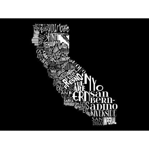 Cali 3 Black Modern Wood Framed Art Print by Grey, Jace