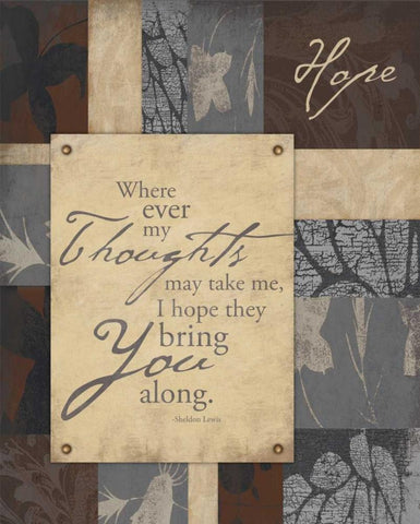 Hope2 Clean Edge Black Ornate Wood Framed Art Print with Double Matting by Grey, Jace