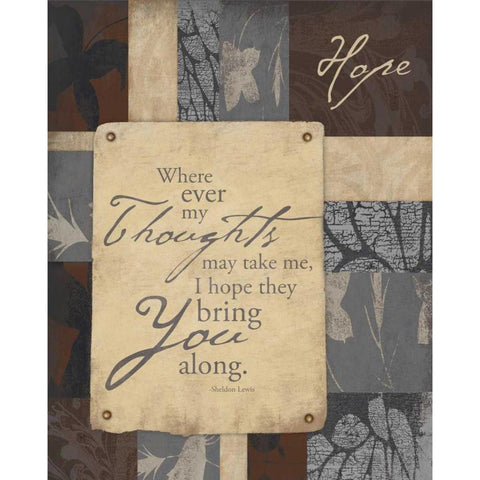 Hope 2 White Modern Wood Framed Art Print by Grey, Jace