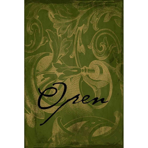 Open Gold Ornate Wood Framed Art Print with Double Matting by Grey, Jace