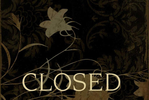 Closed Black Ornate Wood Framed Art Print with Double Matting by Grey, Jace