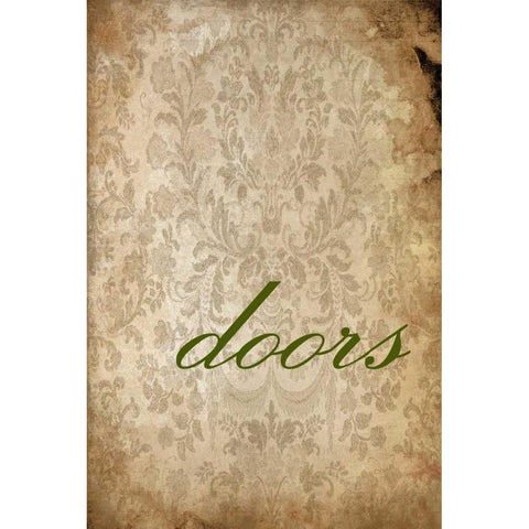 doors Black Modern Wood Framed Art Print with Double Matting by Grey, Jace