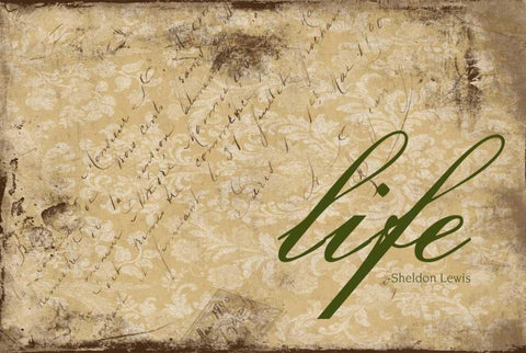 Life Black Ornate Wood Framed Art Print with Double Matting by Grey, Jace