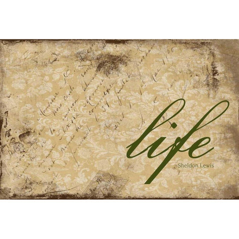 Life Gold Ornate Wood Framed Art Print with Double Matting by Grey, Jace