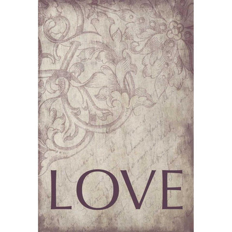 love Gold Ornate Wood Framed Art Print with Double Matting by Grey, Jace