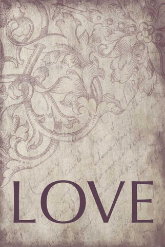 love Black Ornate Wood Framed Art Print with Double Matting by Grey, Jace