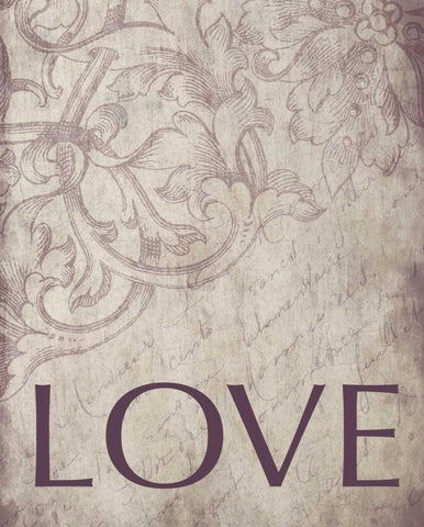 love White Modern Wood Framed Art Print with Double Matting by Grey, Jace