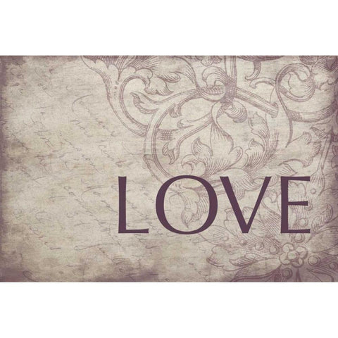 love Black Modern Wood Framed Art Print by Grey, Jace