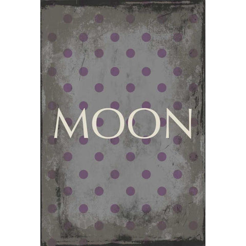 moon Black Modern Wood Framed Art Print by Grey, Jace