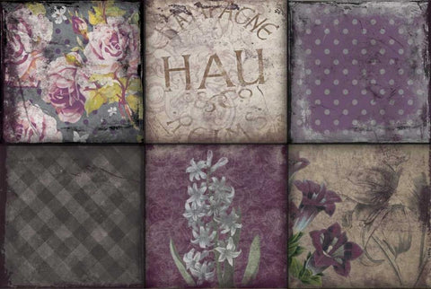 Florals White Modern Wood Framed Art Print with Double Matting by Grey, Jace