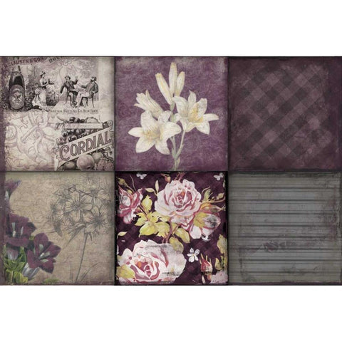 Florals 2 Gold Ornate Wood Framed Art Print with Double Matting by Grey, Jace